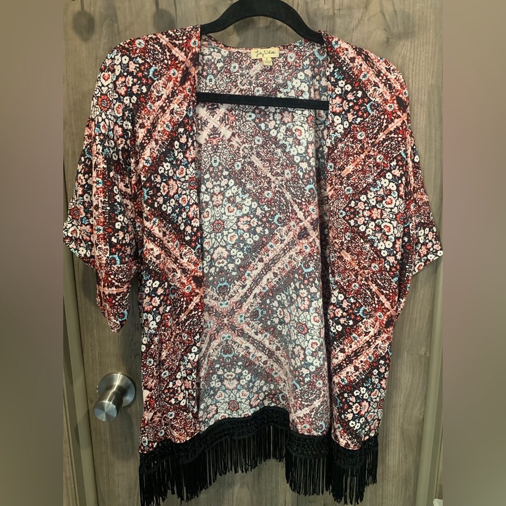 Floral Short Sleeved Cover Up